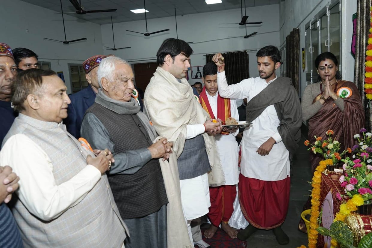 Foundation stone laid for new building at Shrimad Bhagavad Gita Primary School, emphasis laid on education and culture