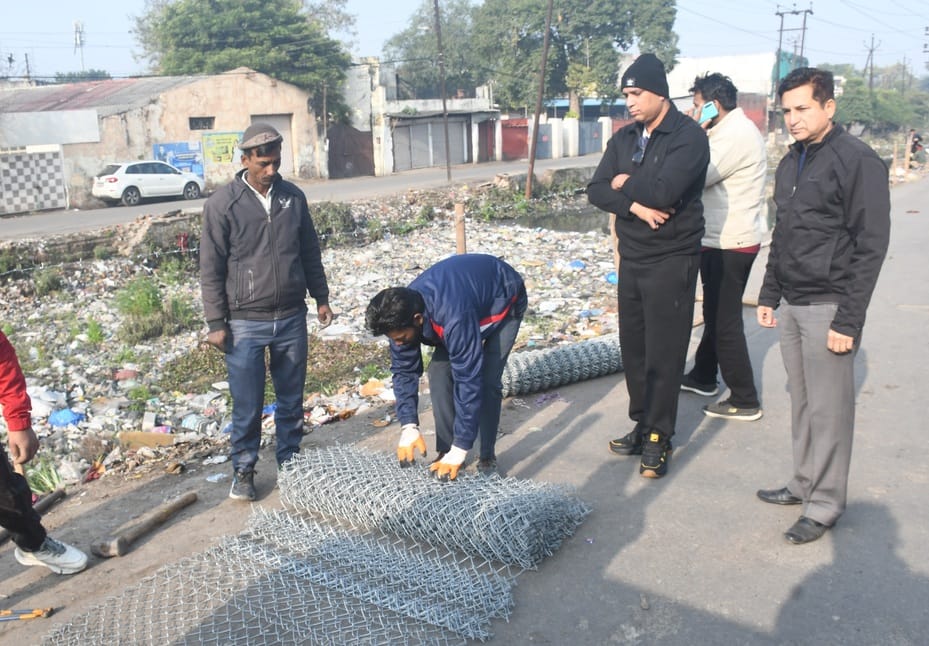 Cantonment Board got fencing done along Abu drain