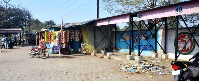 The vending zone, built at a cost of millions of rupees, lies deserted... shops are being set up along the roadside.