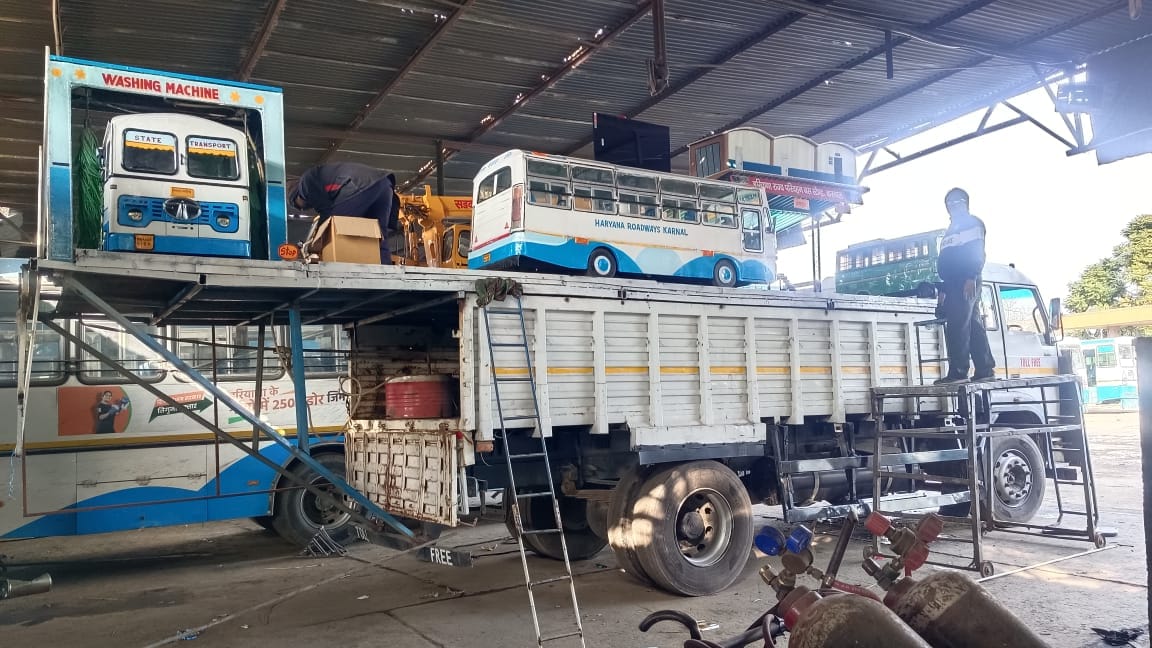 A glimpse of modern transport system will be seen on a 13 year old diesel unfit canter.