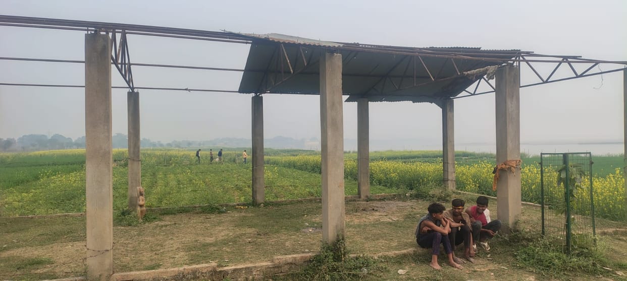 The 'cremation' sheds at the funeral sites are missing, and there is no access road