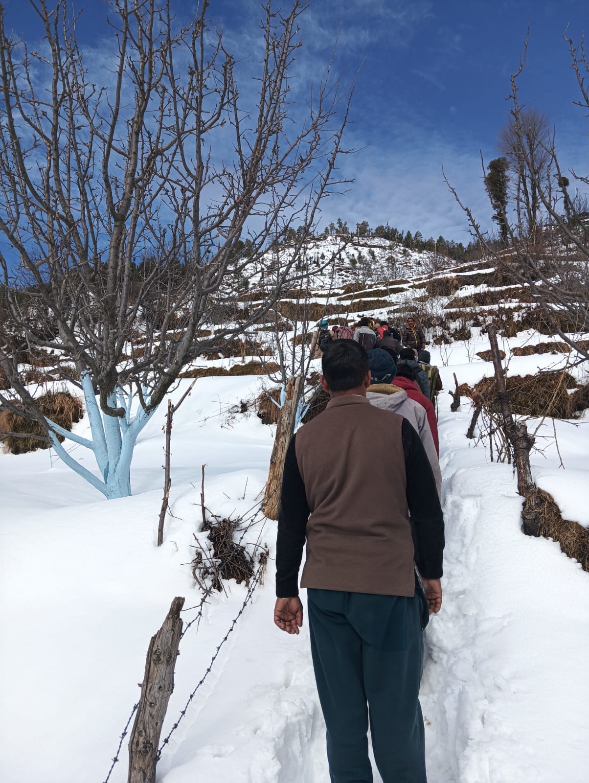 Arrangements frozen in snow, body taken to hospital on third day