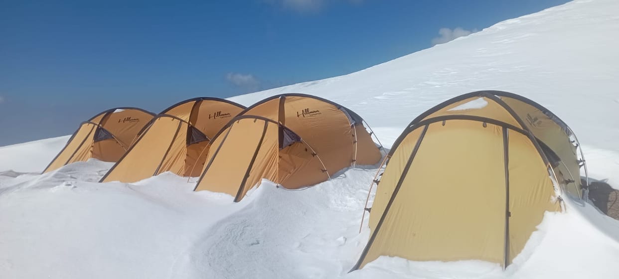 When the weather cleared, two hundred and fifty tourists staying in Lohajung left for Brahmatal trek.