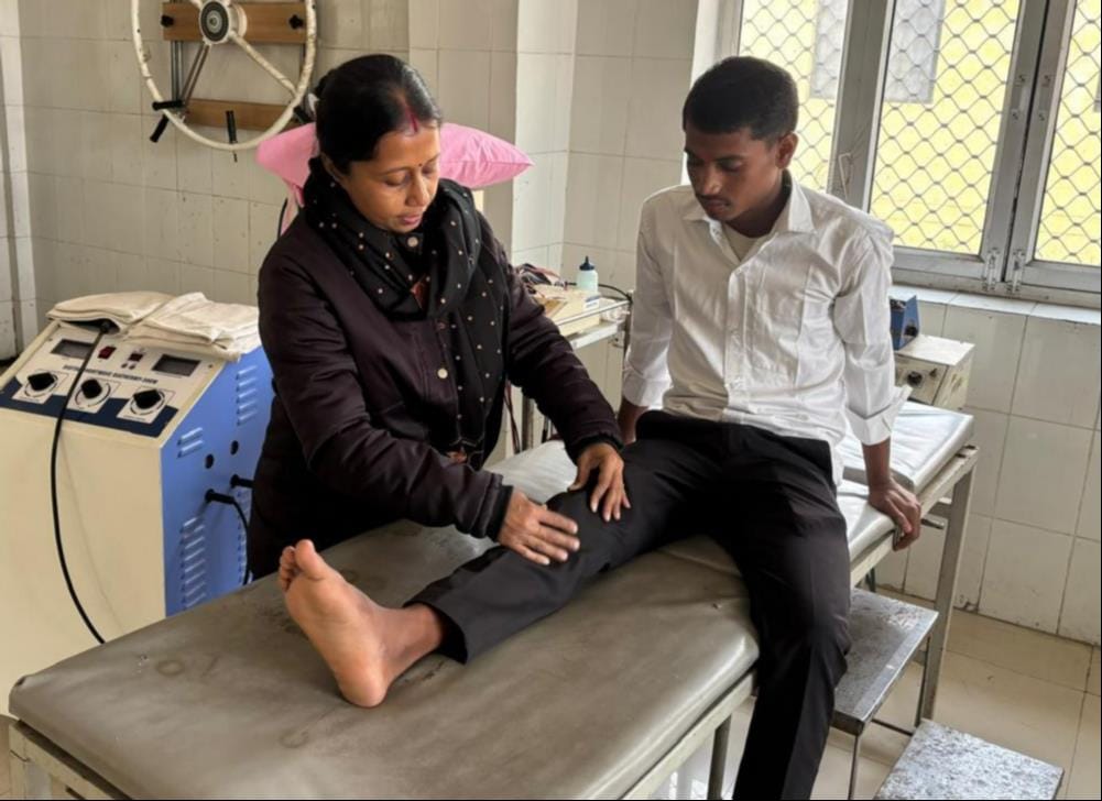 Physiotherapy is applying balm to the pain that arose in winter