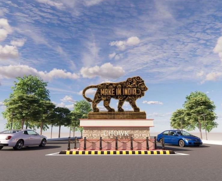The square will be developed on the 'Make in India' theme and will cost Rs 25 lakh.