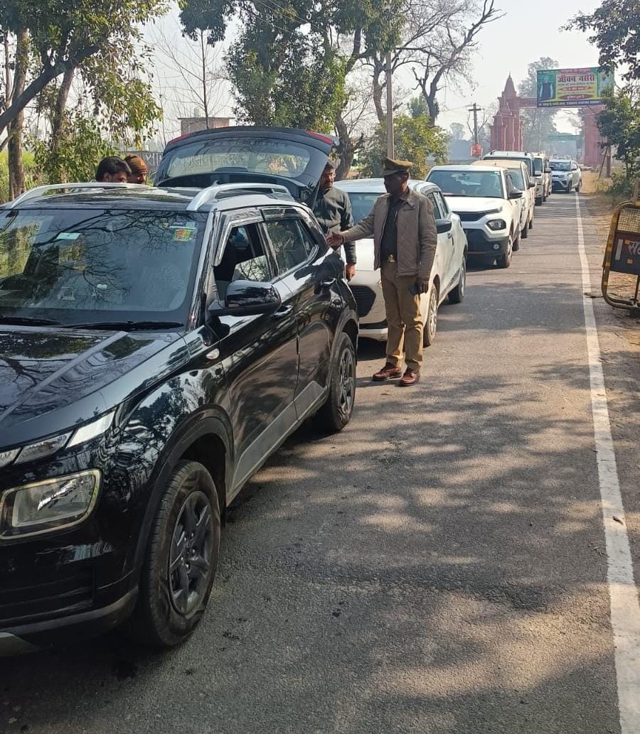 Police increased vigilance at the border on Republic Day