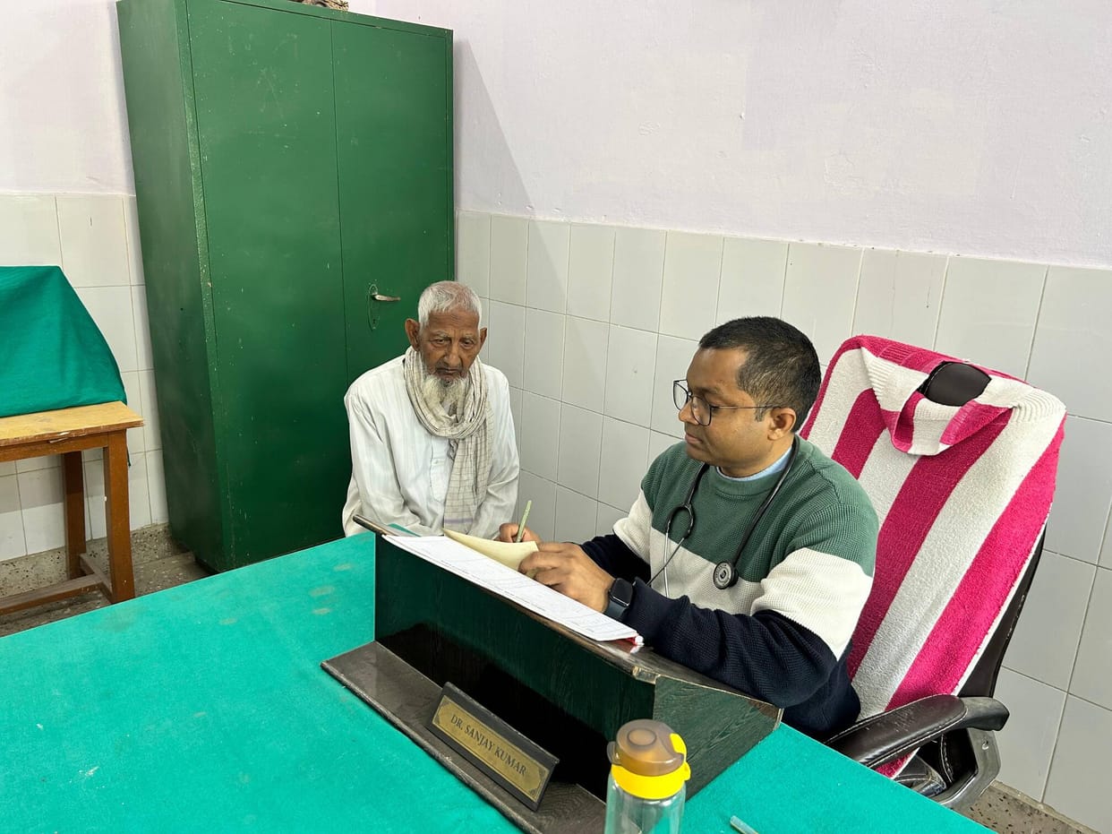Crowd of patients suffering from seasonal diseases