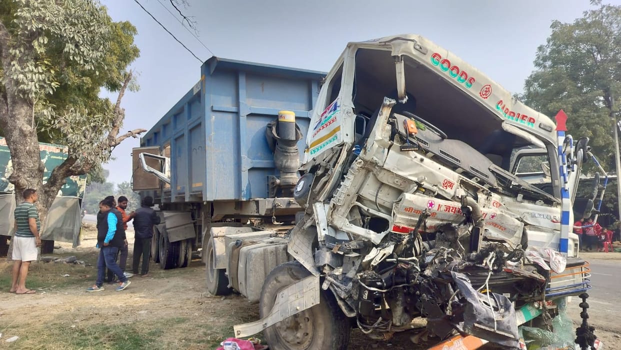 Dumper collides with truck, driver dies