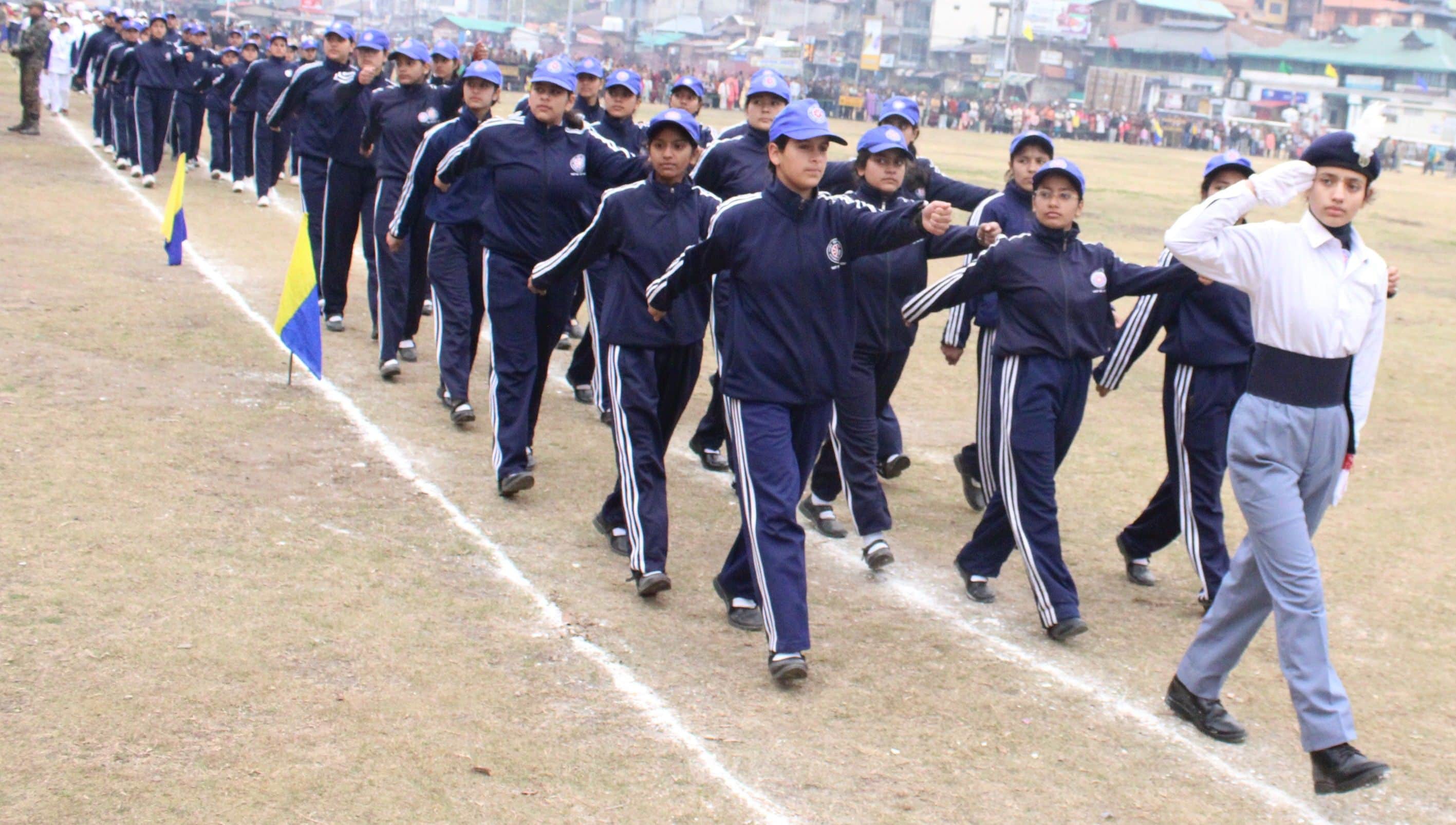 चंबा चौगान में गणतंत्र दिवस की परेड के दौरान एनएसएस स्वयंसेवी।संवाद