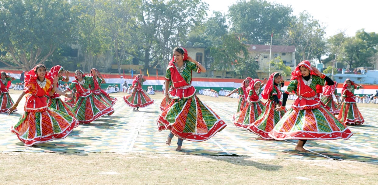 Industry Minister Rao Narbir Singh hoisted the flag at the district level Republic Day celebrations.