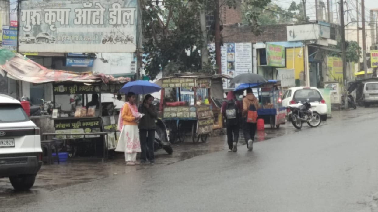 The weather changed again, it rained in Rudrapur.