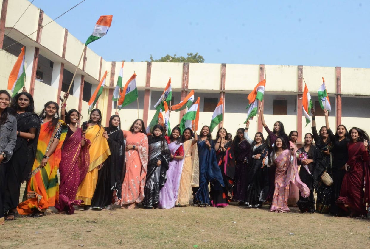 Patriotic fervor on Republic Day, tricolor hoisted with pride