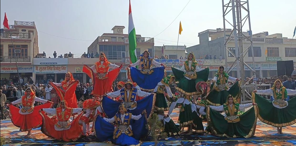 MLA Devendra Attri inspected the parade.