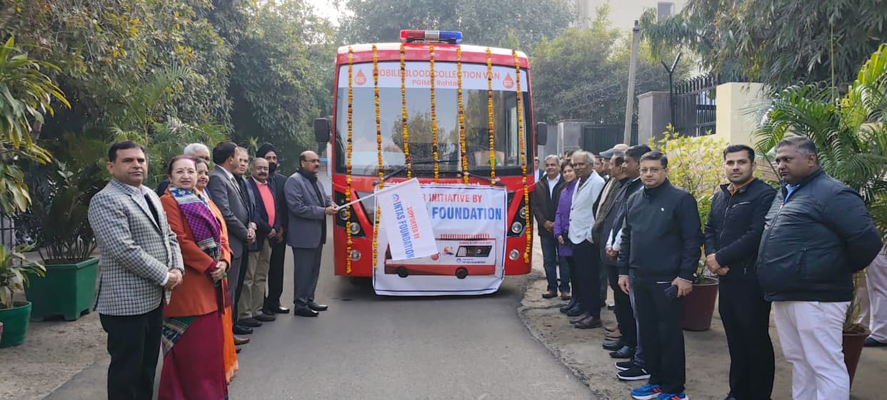 The blood donation van worth Rs. 48 lakh received by PGI has been inaugurated.