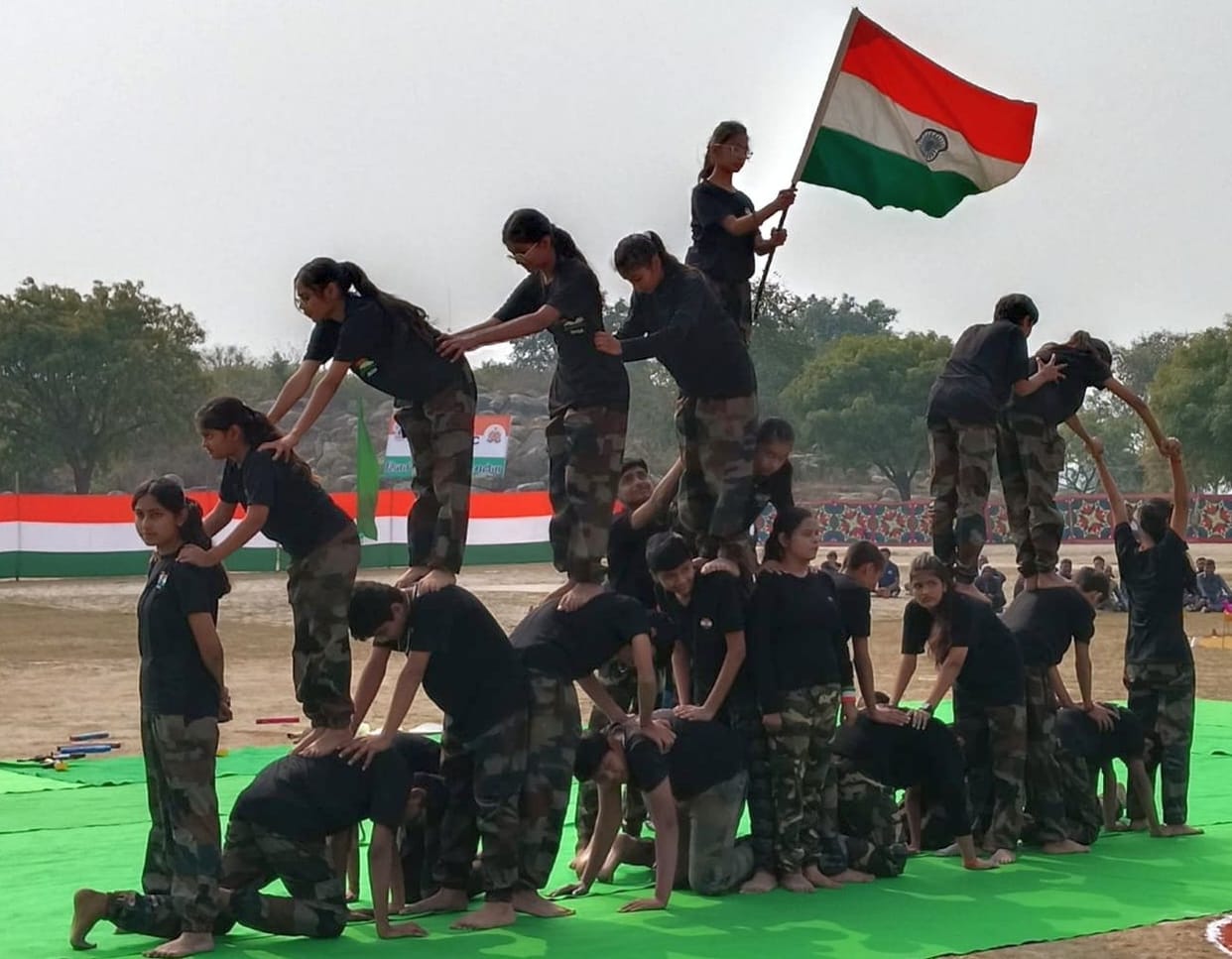 The tricolor was hoisted with pride, and children filled their hearts with patriotic songs.