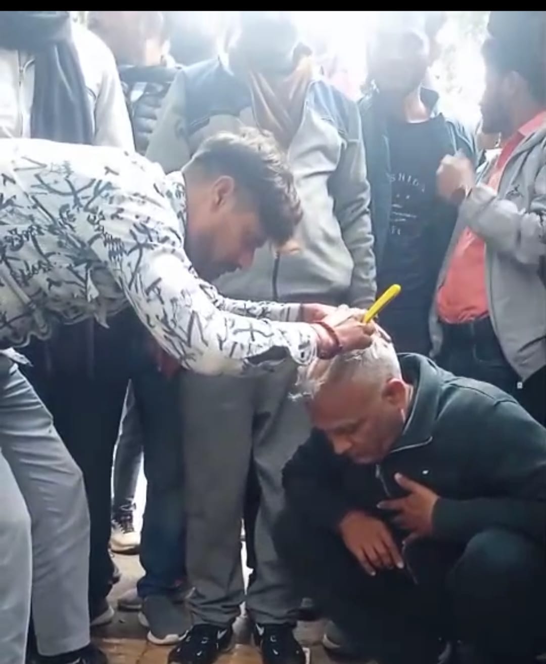 Bajrang Dal district coordinator got his head shaved