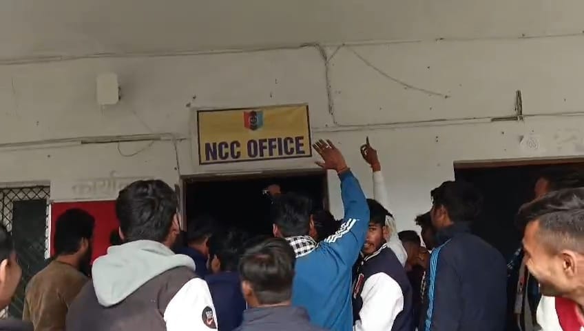 Uproar among students over submitting copies before time, examination center cancelled.