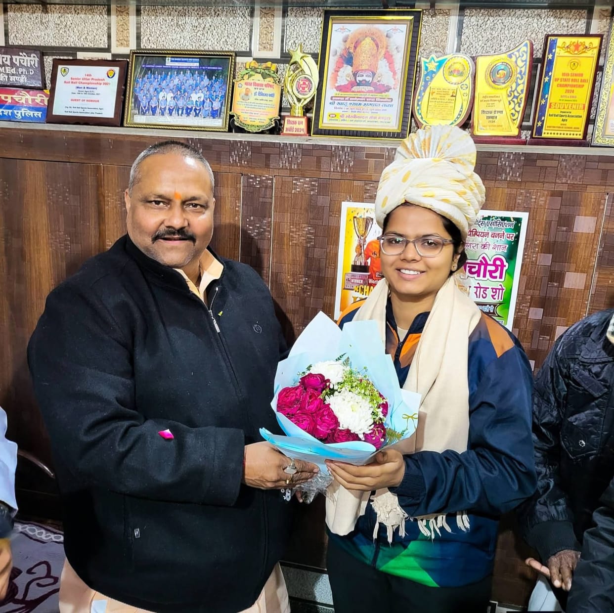 Rollball player Prachi Pachauri was honored.