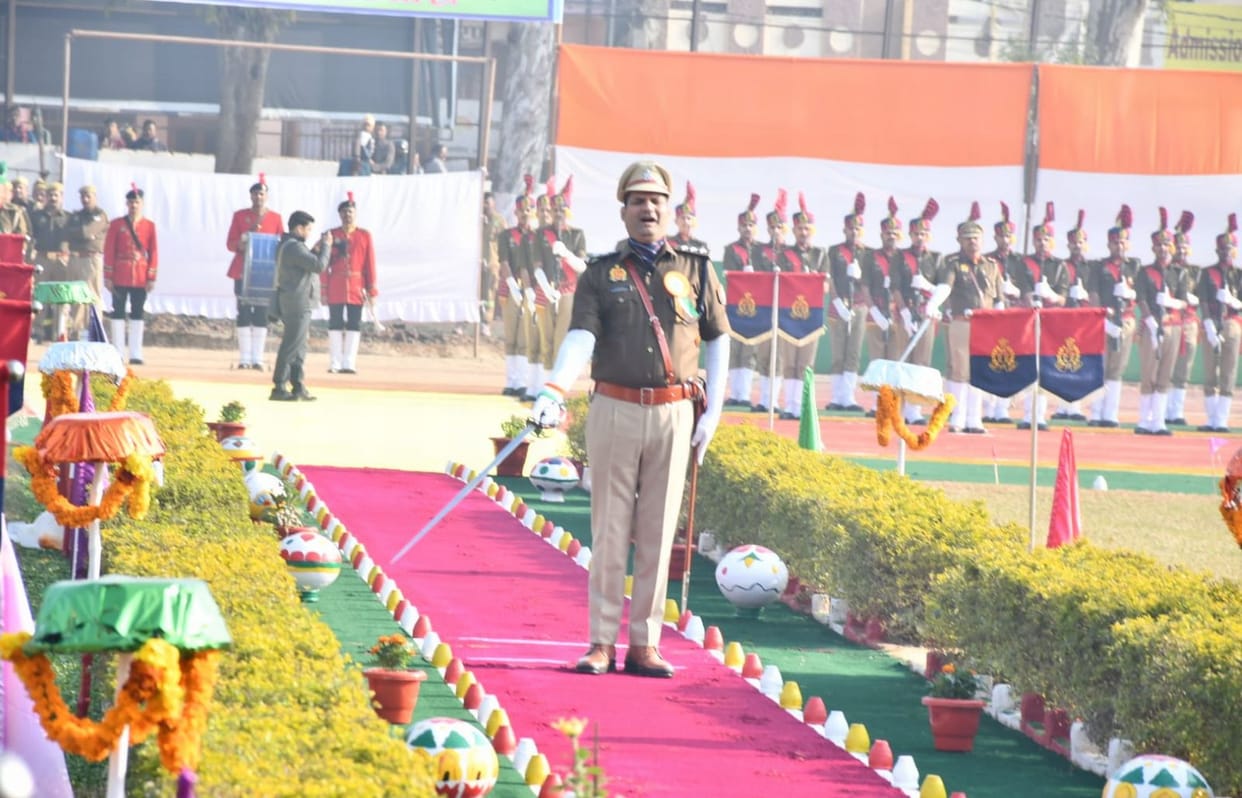 The tricolor flag was proudly hoisted on the 77th Republic Day.