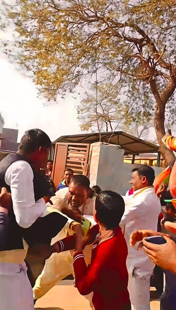 A fight broke out on Republic Day; they were pressuring him not to contest the elections.