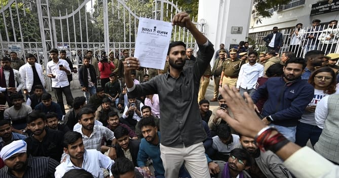 Students took to the streets against the new UGC guidelines, creating ruckus and protests.