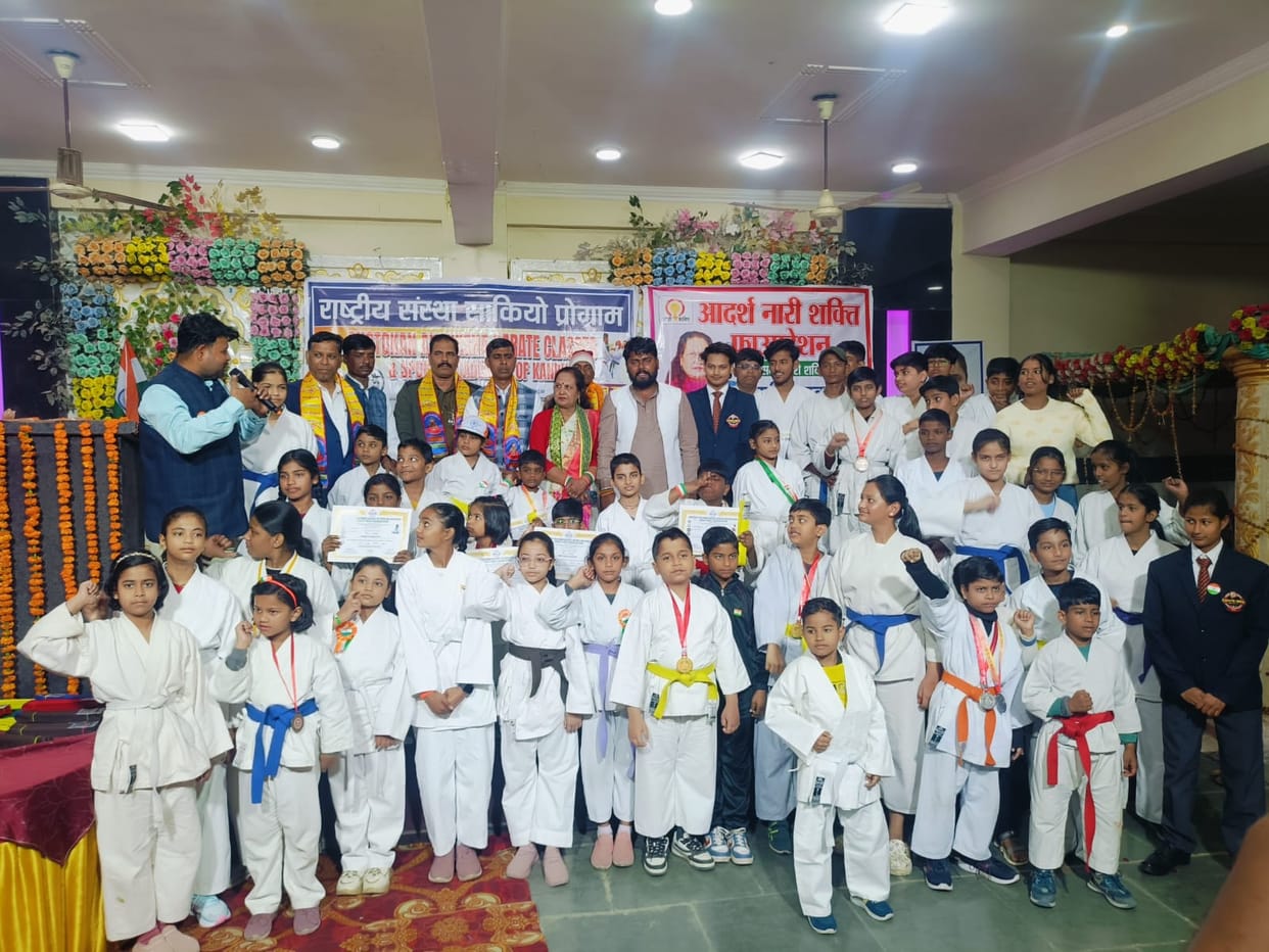 34 karate players receive upgraded belts
