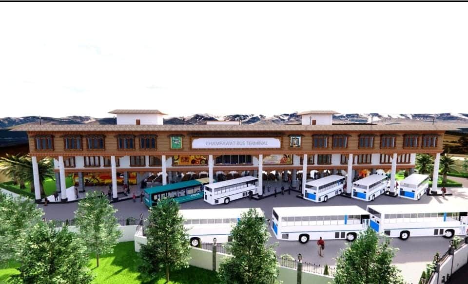  चंपावत के रोडवेज स्टेशन का आधुनिक थ्रीडी डिजाइन। स्रोत : सीएनडीएस