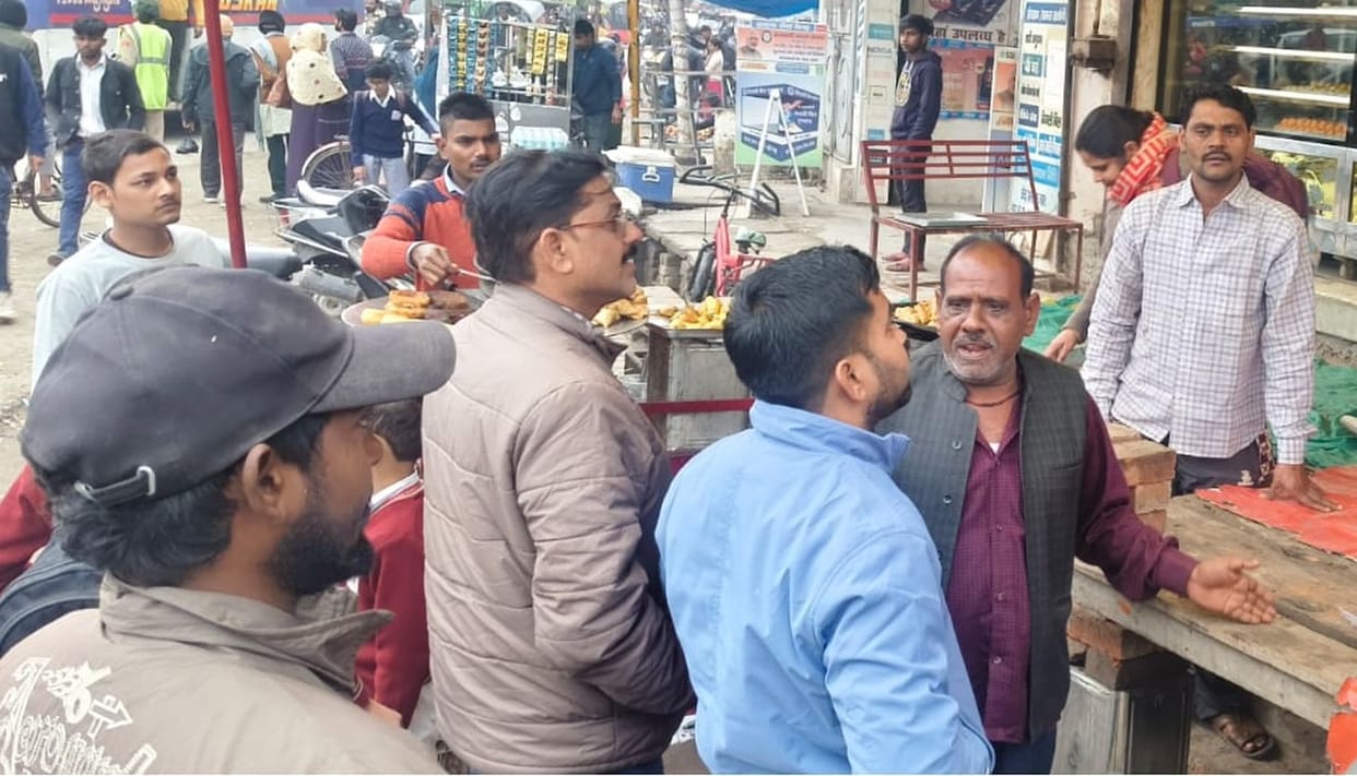 Footpaths were cleared from Numaish Square to DM Square.