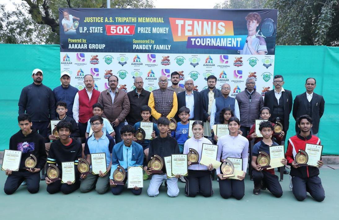 Prayagraj players were the winners in the state level tennis competition
