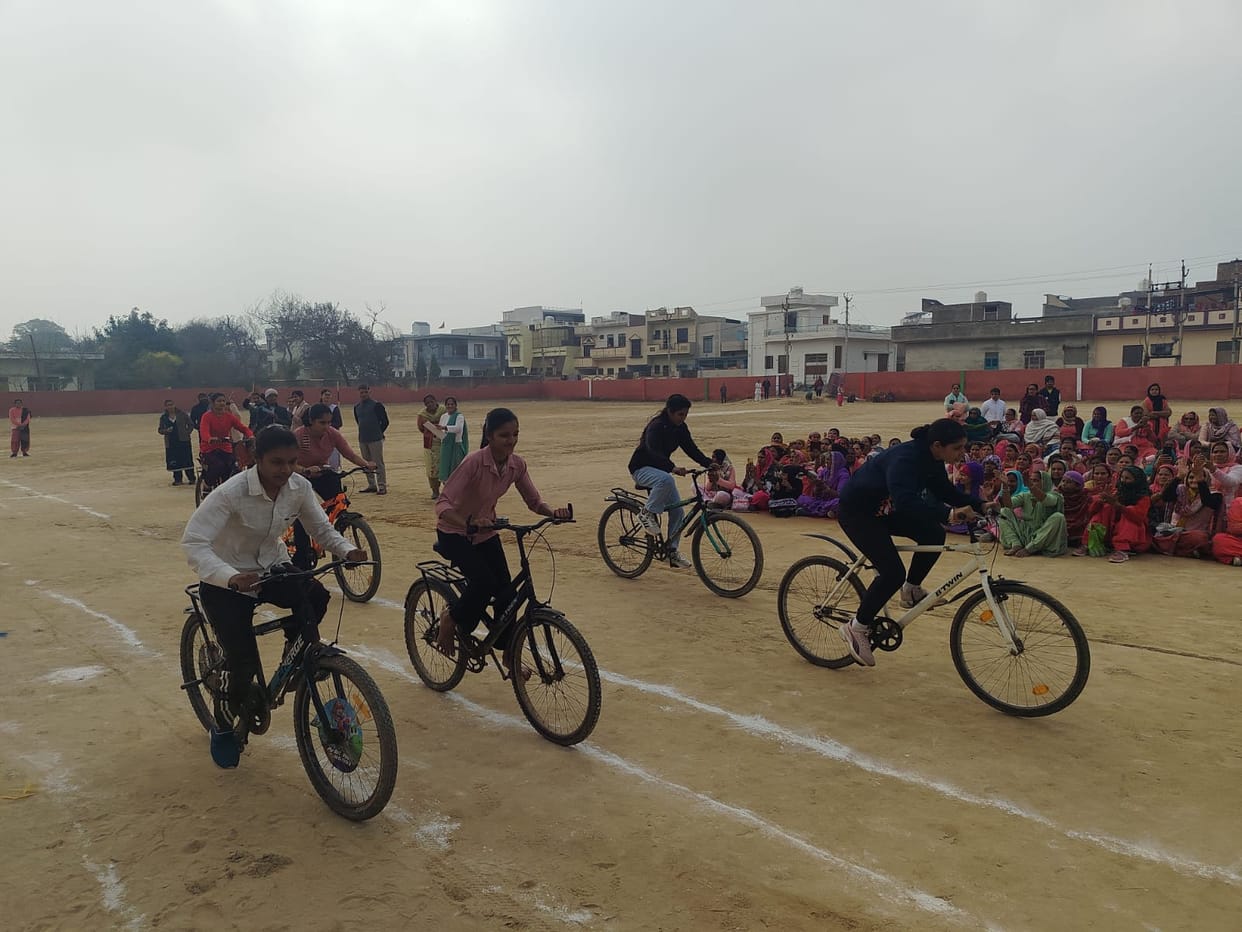 Sonia of Nangthala village was first in the 300 meter race.