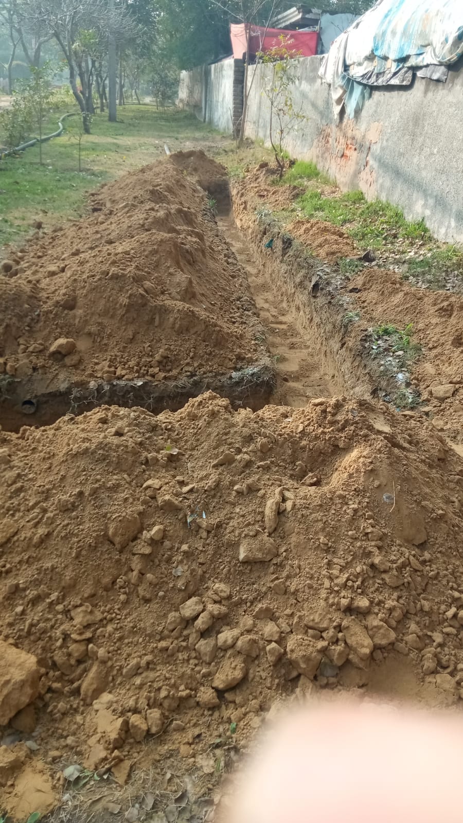 Construction of toilets begins in Rejangla Park in the city.