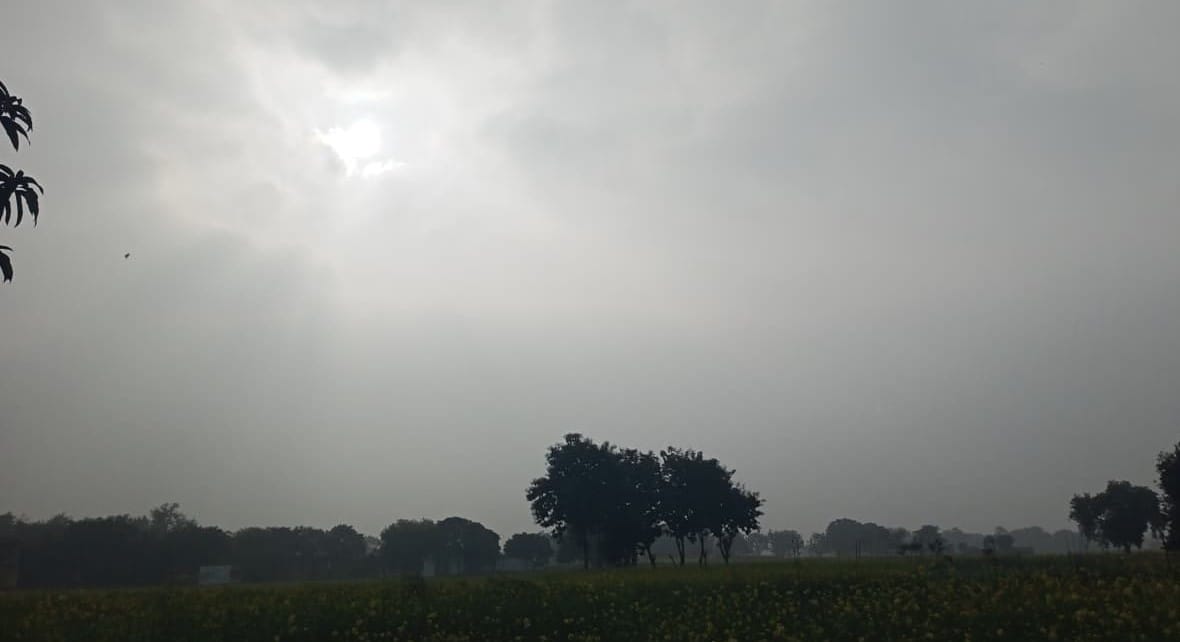 The west wind blew at a speed of 12 km per hour, and clouds remained till 12 noon.
