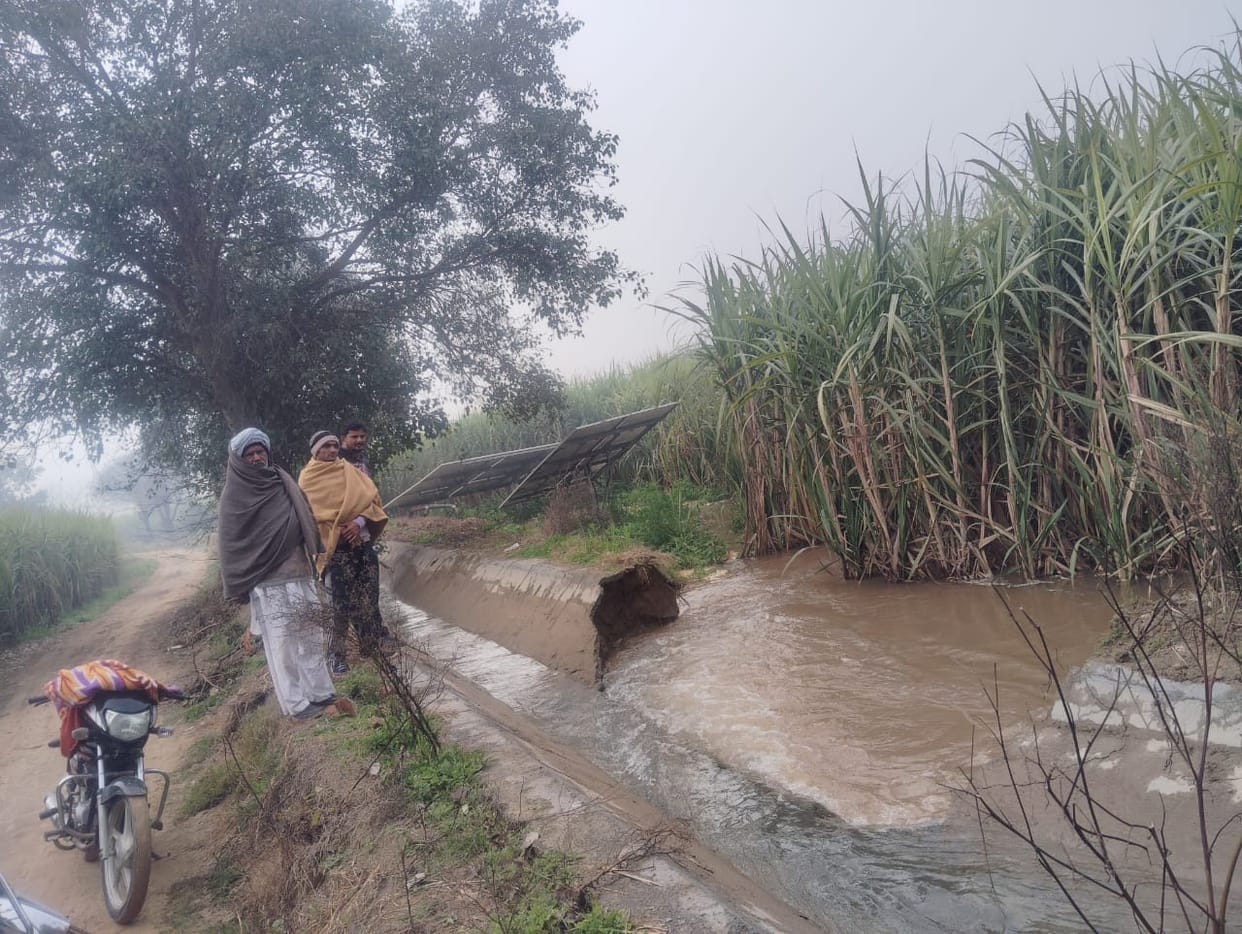 Crops submerged due to the breakage of a one-year-old Sabarwas Link Minor in Siwani Bolan
