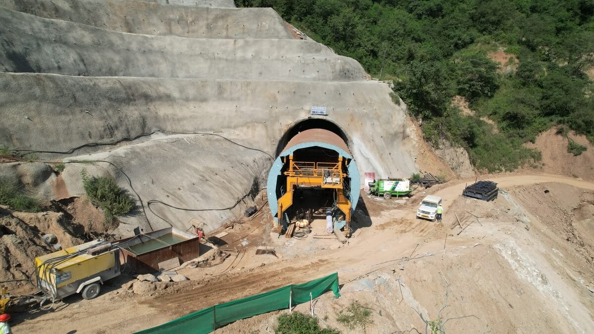 Villagers protest against blasting in the railway tunnel near Kuddi