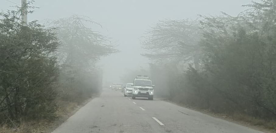 After rain and hailstorm, fog again prevailed, chill increased