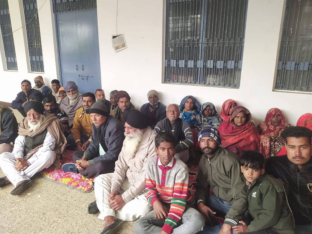 Villagers staged a sit-in to get Annapurna Bhawan constructed at another location.
