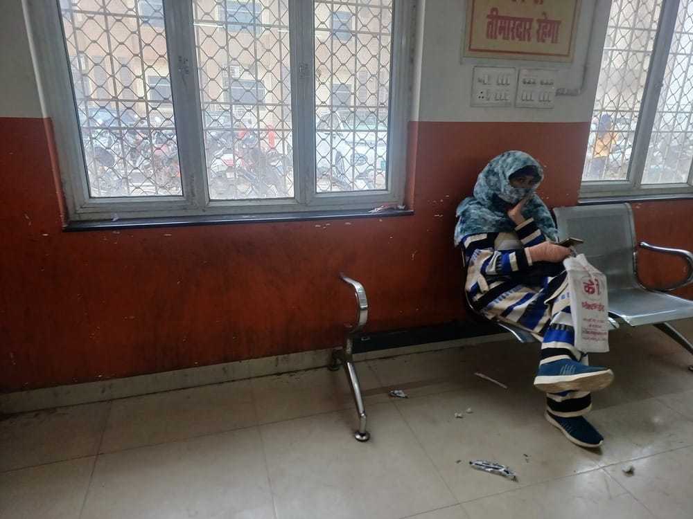 The queue at the hospital...making the patient even sicker
