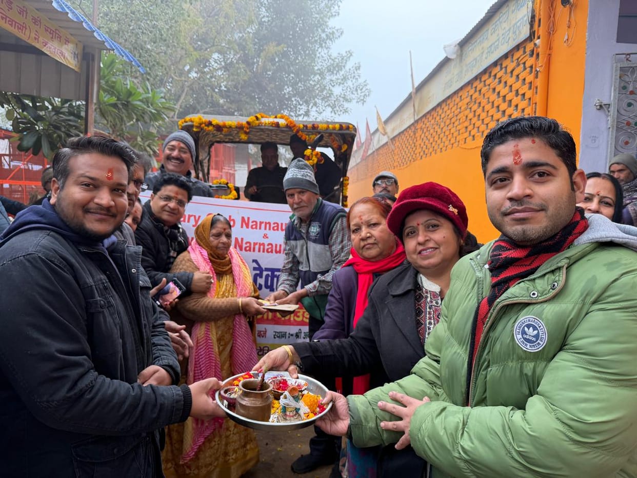 A tractor was donated to Shri Anath Gaushala.