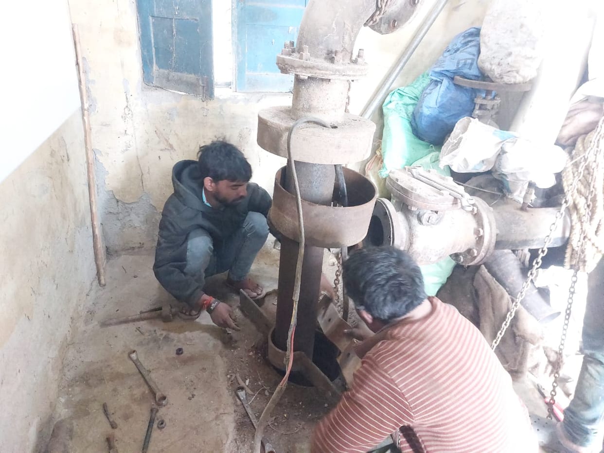 Borewell cleaning has started; there will be no water supply for eight days.