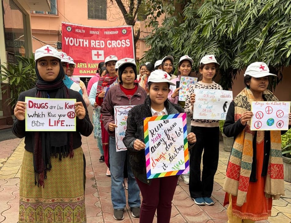 An awareness rally was organized to highlight the harmful effects of drug abuse.