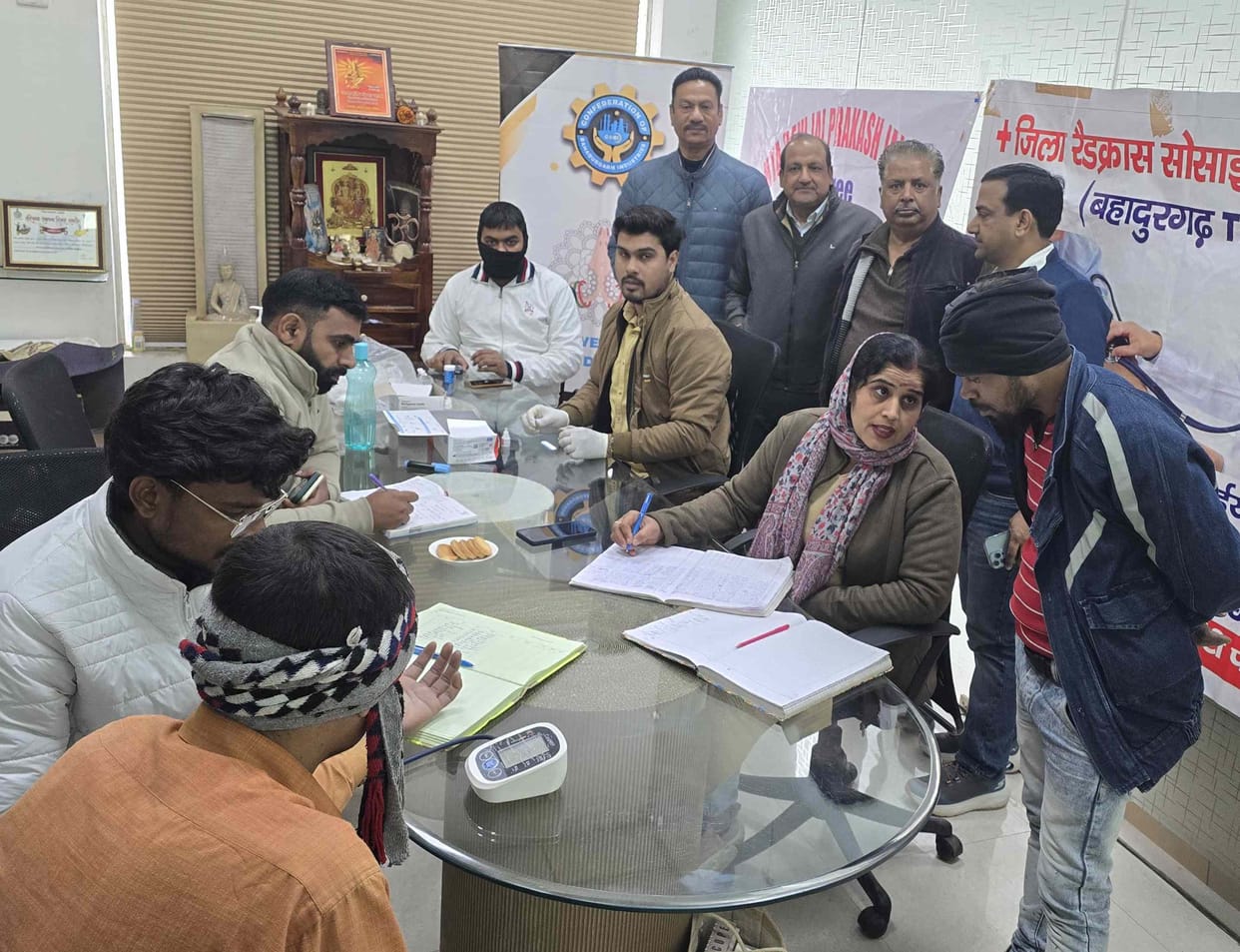 More than 100 people underwent health check-ups at the camp.