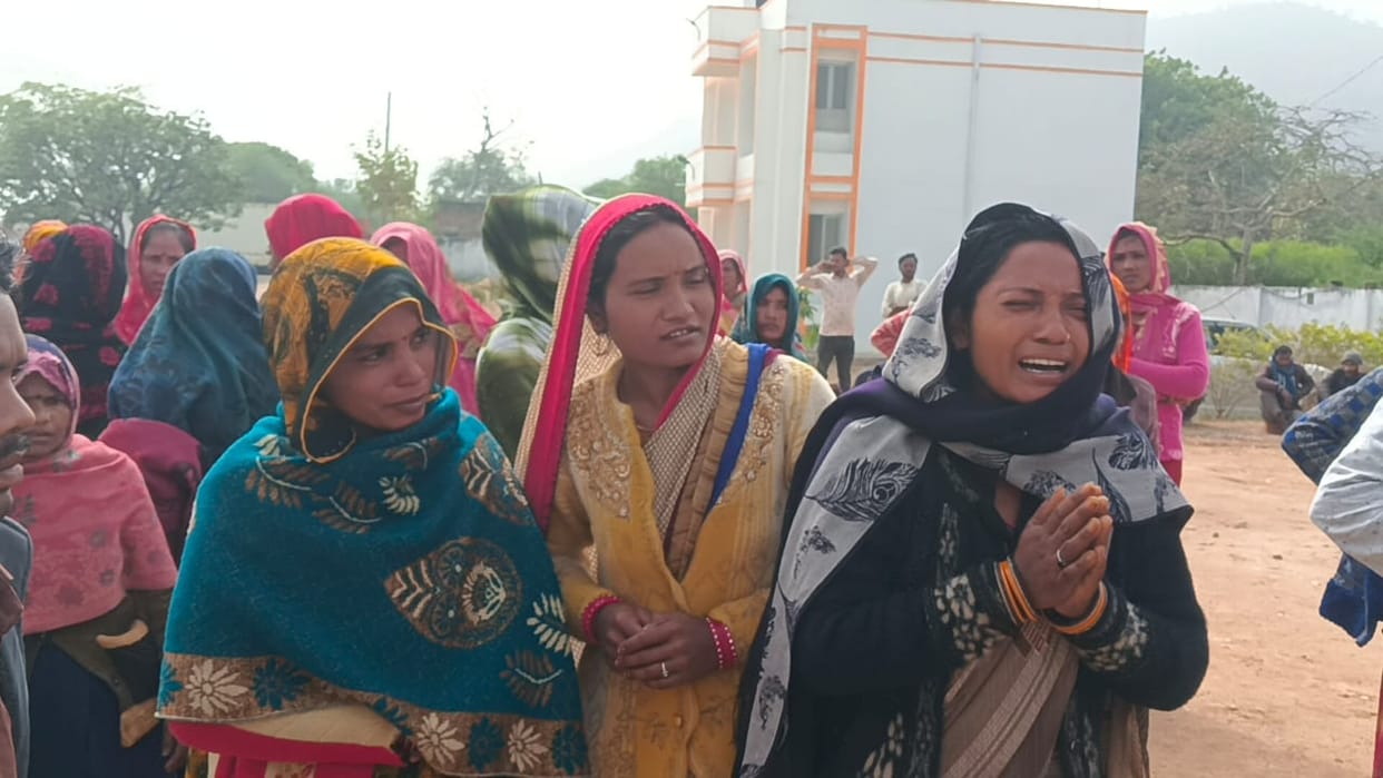 Villagers staged a protest at the police station demanding the disclosure of the murder.