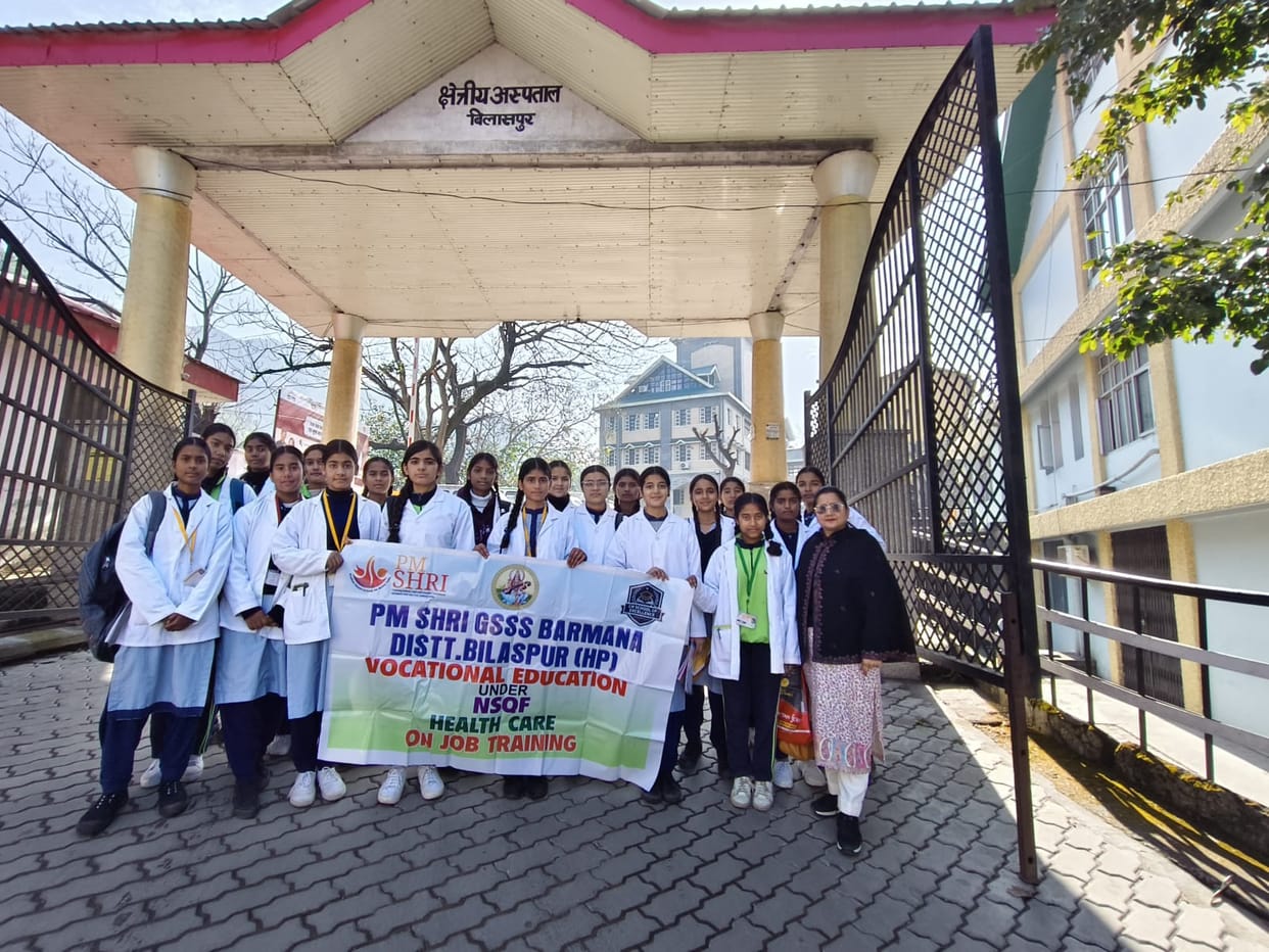 On-job training of girl students concluded at Regional Hospital Bilaspur