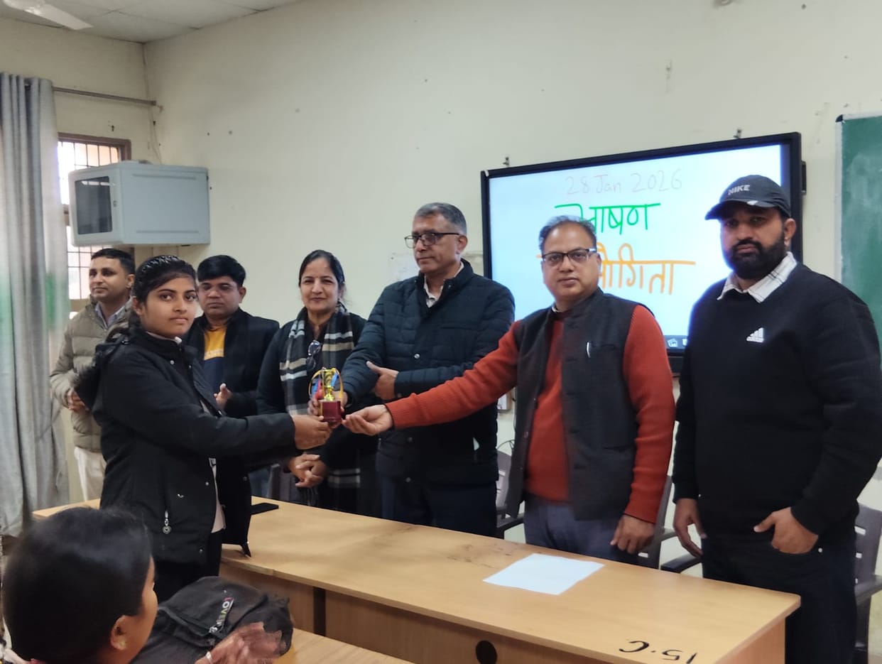 Rakhi wins the speech competition