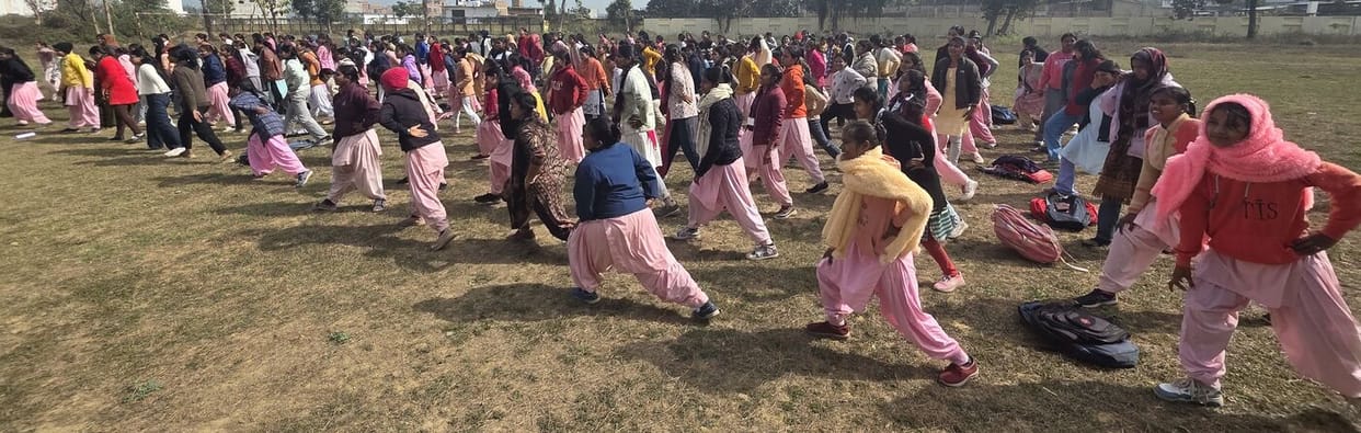 The girl students learned self-defense techniques and how to deal with emergency situations
