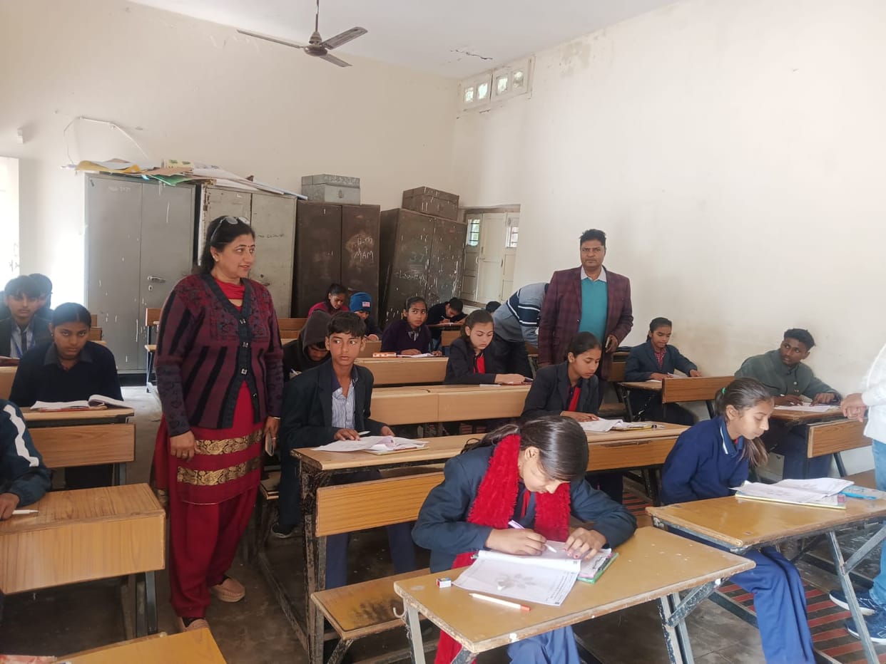 245 students appeared for Mission Buniyad Level-2 exam at Government Girls School, Bapauli