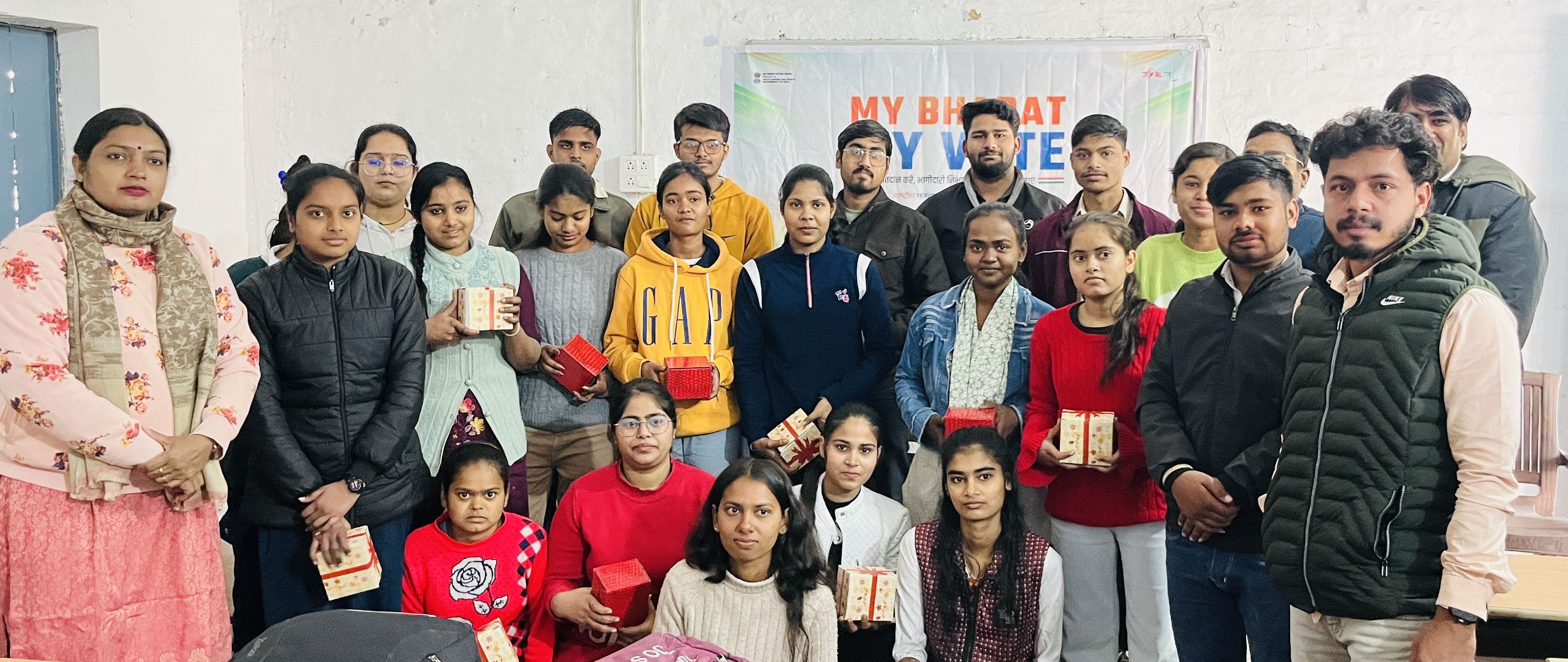 फोटो 15: सोनीपत के पृथ्वीराज चौहान राजकीय महाविद्यालय, जाखौली में युवा मताधिकार जागरूकता सेमिना