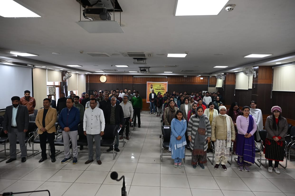Officials and employees observed a two-minute silence in memory of the martyrs.