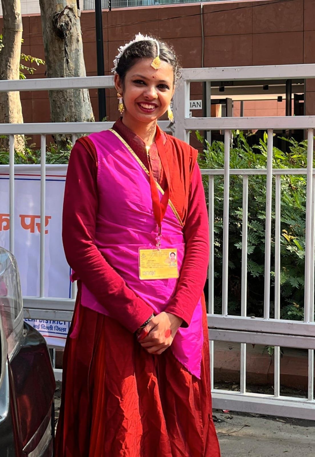 Pranjal presented a Kathak dance performance on Kartavya Path.