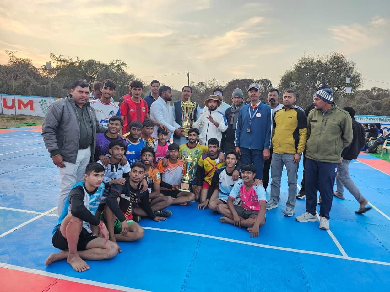 Sanskar Bharti College emerged victorious in the Open Kabaddi competition.